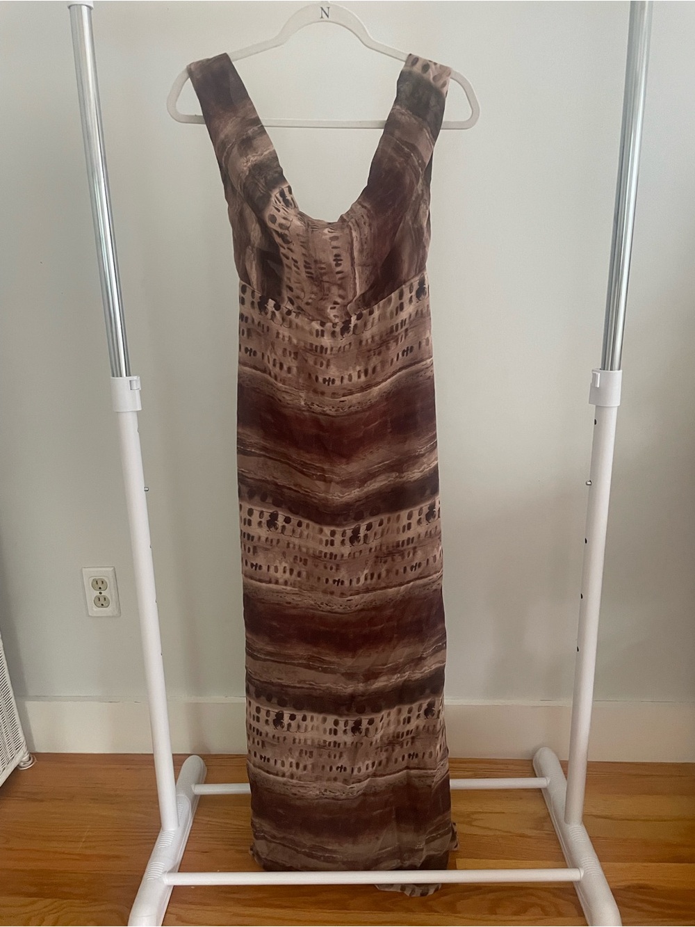 Missguided Brown Patterned Maxi Dress